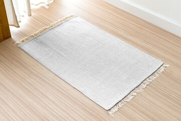 Png small carpet mockup, transparent fabric