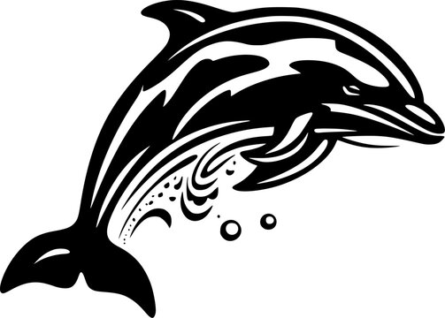 recommend clip art: Dolphin - High Quality Vector Logo - Vector illustration ideal for T-shirt graphic