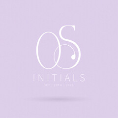 OS Typography Initial Letter Brand Logo, OS brand logo, OS monogram Wedding logo, abstract logo design	