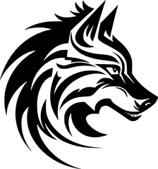 Fototapeta premium Wolf - Minimalist and Flat Logo - Vector illustration