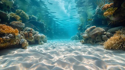 coral reef in the sea - obrazy, fototapety, plakaty