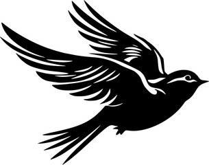 Obraz premium Bird - Black and White Isolated Icon - Vector illustration