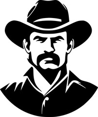 Western | Black and White Vector illustration