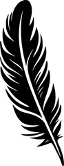 Obraz premium Feather - Minimalist and Flat Logo - Vector illustration
