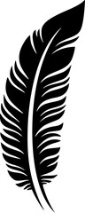 Feather | Minimalist and Simple Silhouette - Vector illustration