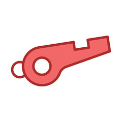 Whistle red line filled icon