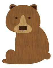 座った状態で振り向く熊