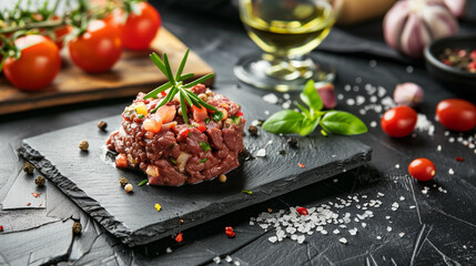 Cold appetizer of French cuisine tartare