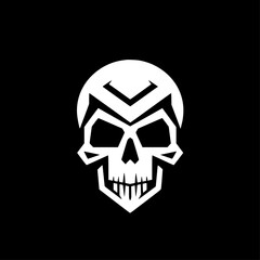Skull - Minimalist and Flat Logo - Vector illustration