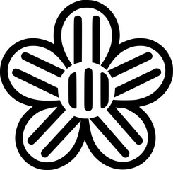Flower | Black and White Vector illustration