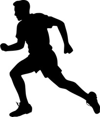 Obraz premium Football | Minimalist and Simple Silhouette - Vector illustration