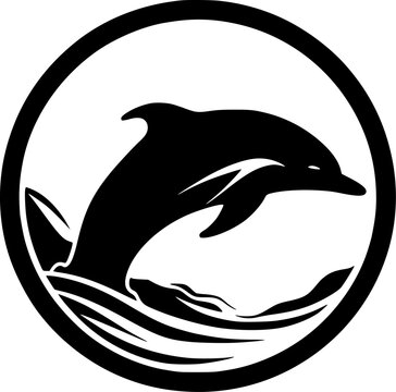 recommend clip art: Dolphin - High Quality Vector Logo - Vector illustration ideal for T-shirt graphic