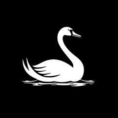 Swan | Minimalist and Simple Silhouette - Vector illustration