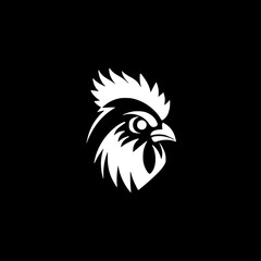Fototapeta premium Chicken | Black and White Vector illustration