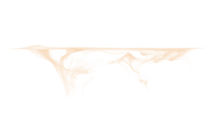 Abstract png textured element smoke line, in gold