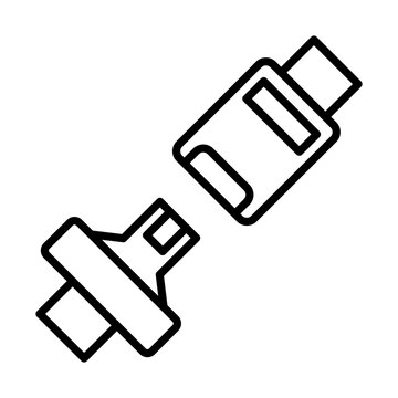 recommend clip art: Seat belt line icon