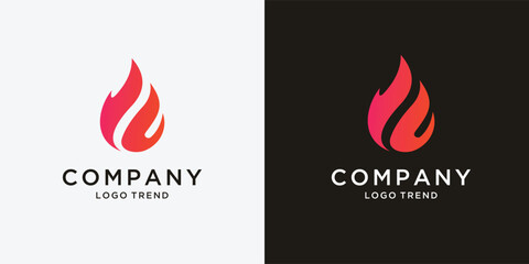 flame fire drop logo design