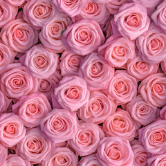 Seamless pattern of pink roses. Texture of pink roses.