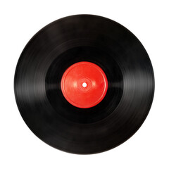 Black vinyl record design element