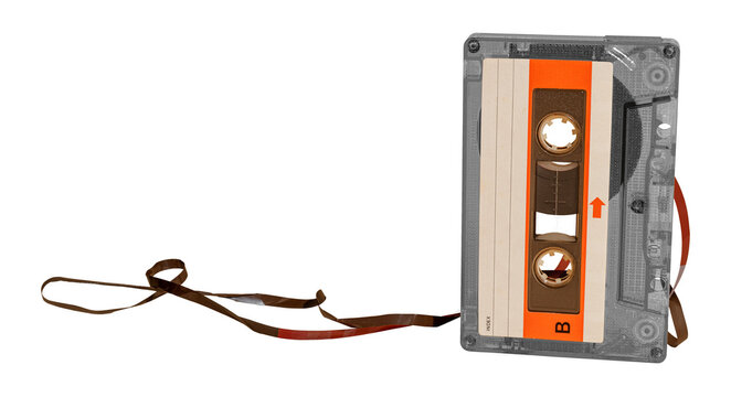 Old school cassette tape design element