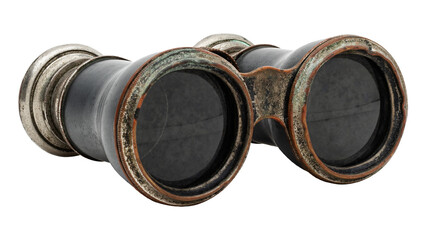 Retro rusty binoculars design element