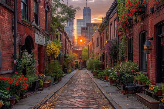 a laneway in suburban background professional photography