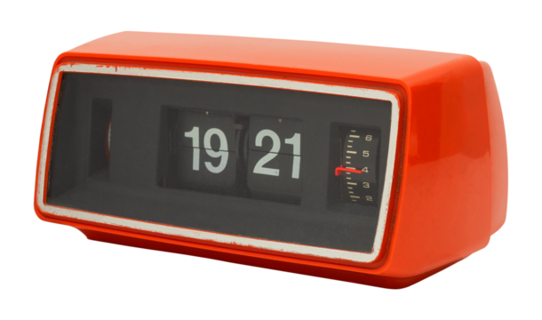 Retro flip clock design element