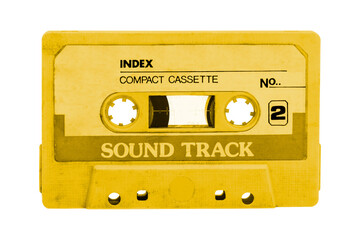 Retro cassette tape design element