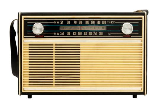Portable retro radio design element