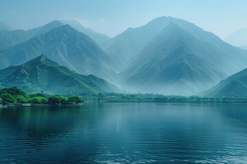 beautiful lake scenery nature professional photography
