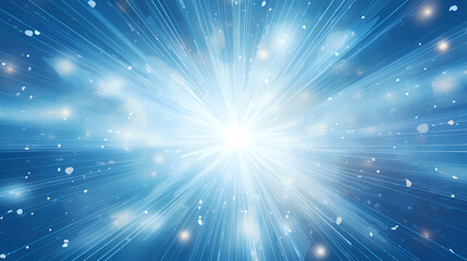 Fototapeta premium sparkling lights christmas festive light blue background with light beams