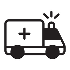 ambulance glyph icon