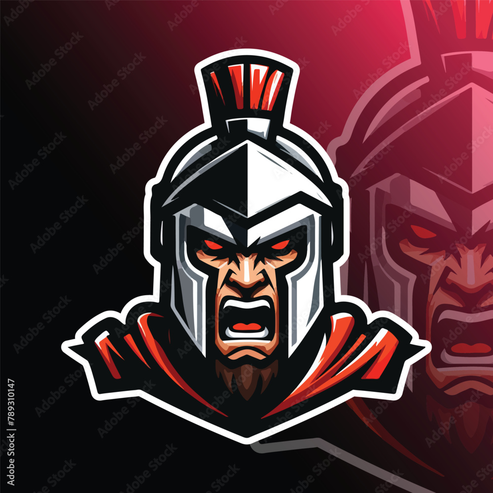 Poster The legion spartan mascot logo vector illustration