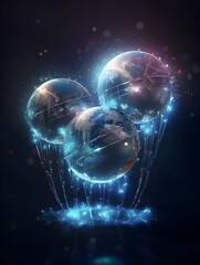 Futuristic Global Communication Technology for Internet Business and Cryptocurrency Blockchain