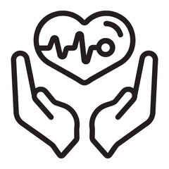 Fototapeta premium care line icon