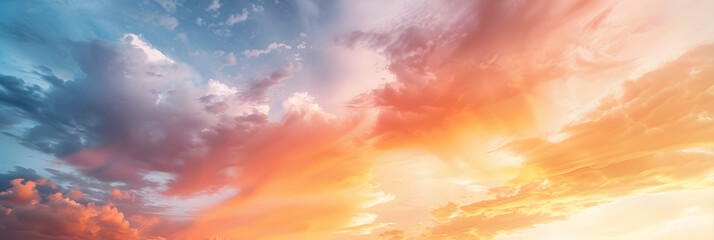 Beautiful sunset sky. Nature sky backgrounds.