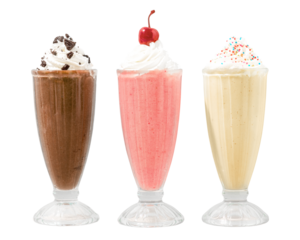 PNG mixed flavor milkshake sticker, transparent background