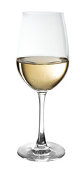 White wine png in glass