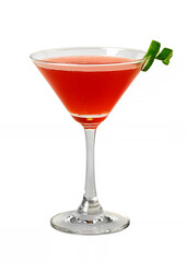 Classic Cosmopolitan with a lime peel transparent png