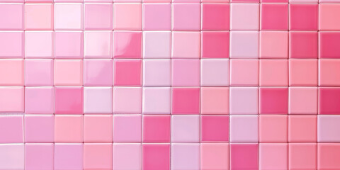 Pink tile wall background , pink  Ceramic wall , pink floor tile mosaic, copy space