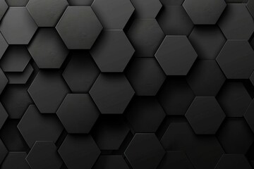 abstract black hexagon texture background vector illustration graphic design - obrazy, fototapety, plakaty