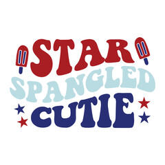 Star Spangled Cutie Retro SVG