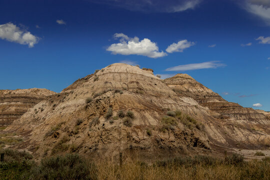 Farm lands and bad lands Kneehill County Alberta Canada