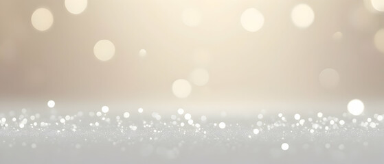 Abstract white background with blurred white light bokeh background.