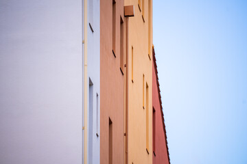 architecture detail color stripe - Cap d'Agde, France