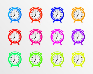 Image of alarm clock time showing 07.00 with some beautiful colors.