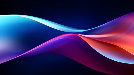 Luminous Serenity - Vibrant Wave Abstract Vertical Wallpaper Design with Futuristic Gradient Patterns and Fluid Curves