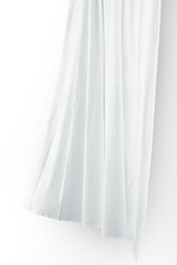 Fototapeta premium White drapery hanging from a curtain rod design element