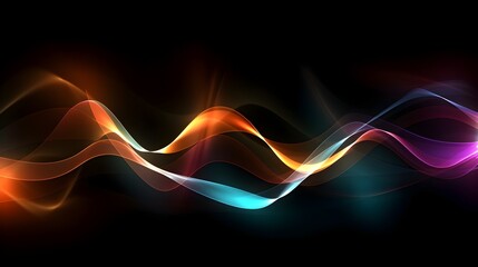 Fototapeta premium Mesmerizing Abstract Equalizer Waves in Vibrant Neon Hues Depicting Futuristic Sound Visualization