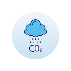 Carbon dioxide vector icon